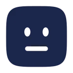 Expressionless Square SVG Icon